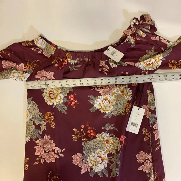 Ali & Jay Women's Jade‎ Slit Shoulder Long Sleeve Floral Mini Dress Size M NWT - Picture 12 of 15